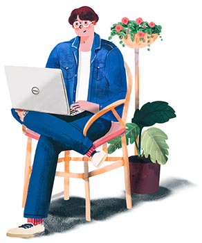 Persona con computadora